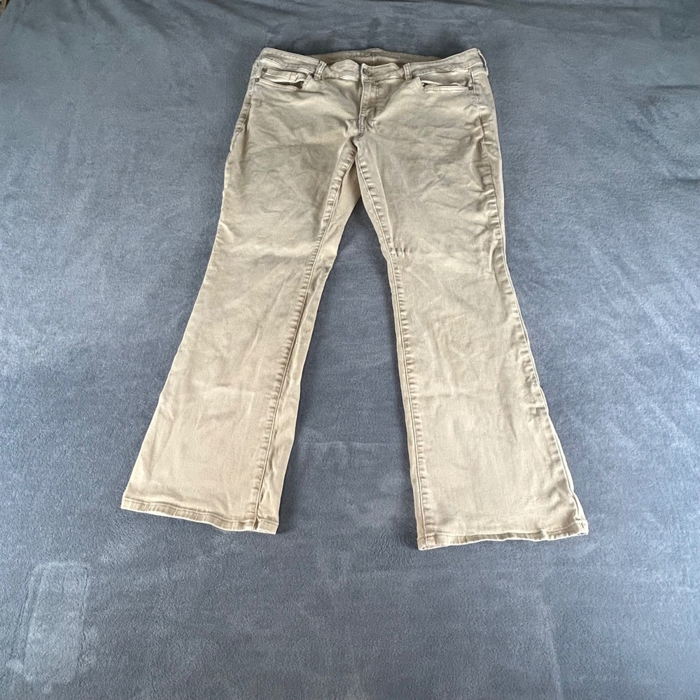 Torrid Perfect Slim Boot Super Soft Khaki Tan‎ Jeans Plus Size 20R Bootcut Pants